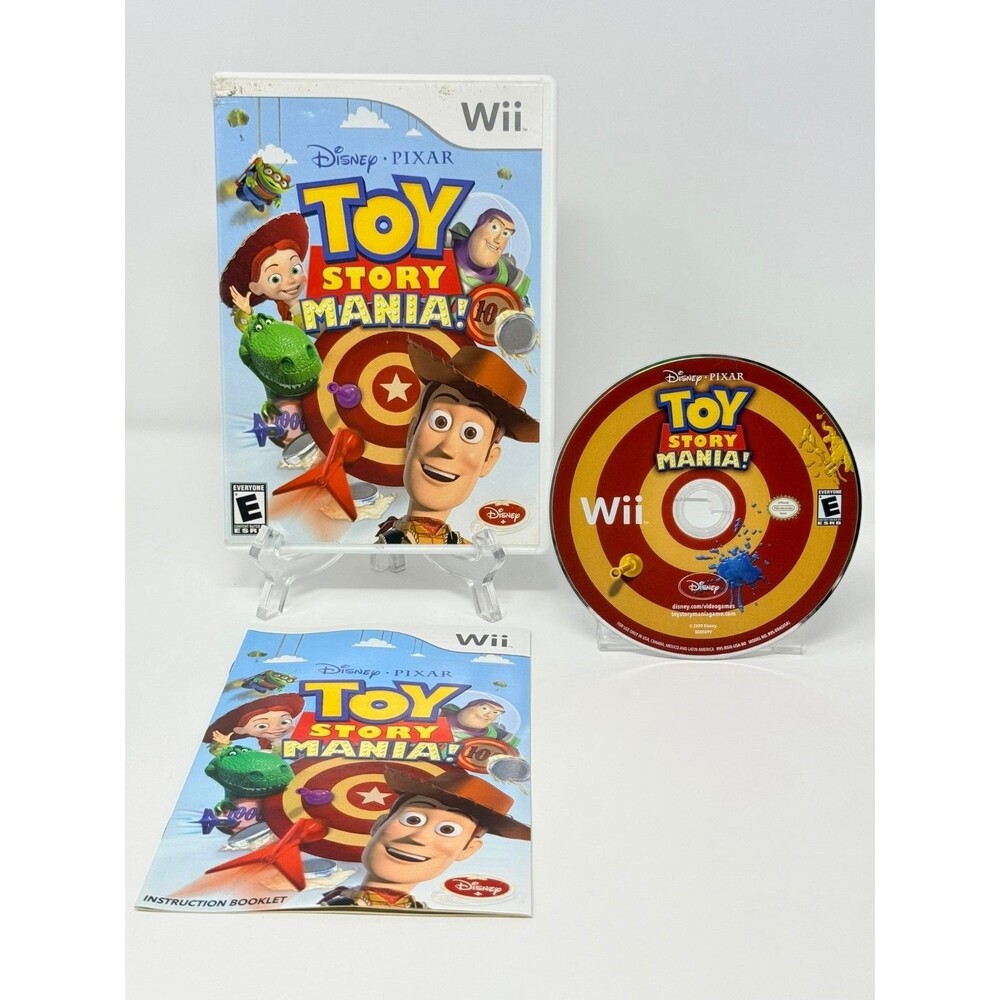 Disney Pixar Toy Story Mania! Wii Video Game Multiplayer Family Fun Arcade CIB